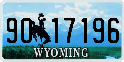 WY license plate 9017196