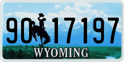 WY license plate 9017197
