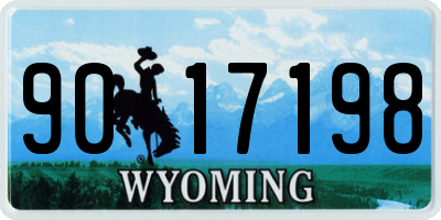 WY license plate 9017198