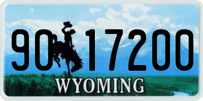 WY license plate 9017200