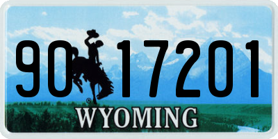 WY license plate 9017201