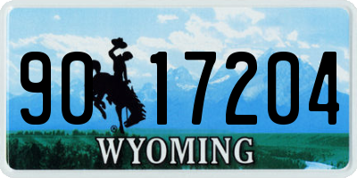 WY license plate 9017204
