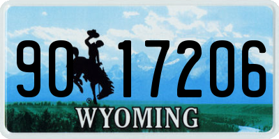 WY license plate 9017206