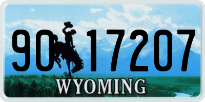 WY license plate 9017207