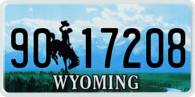 WY license plate 9017208