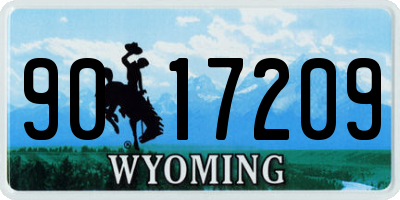 WY license plate 9017209