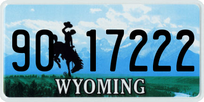 WY license plate 9017222