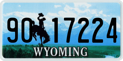 WY license plate 9017224