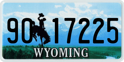 WY license plate 9017225