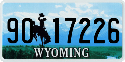 WY license plate 9017226