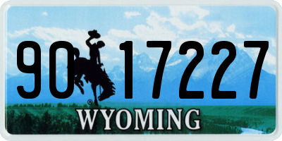 WY license plate 9017227