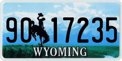 WY license plate 9017235