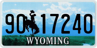 WY license plate 9017240