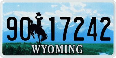 WY license plate 9017242