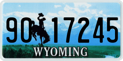 WY license plate 9017245