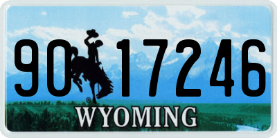WY license plate 9017246