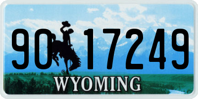 WY license plate 9017249