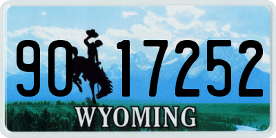 WY license plate 9017252