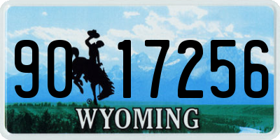 WY license plate 9017256