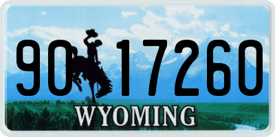 WY license plate 9017260