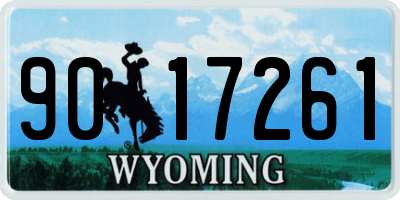WY license plate 9017261
