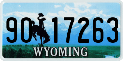 WY license plate 9017263