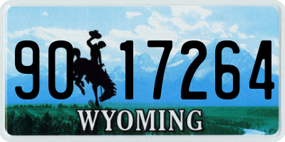 WY license plate 9017264