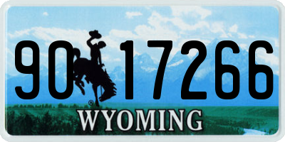 WY license plate 9017266