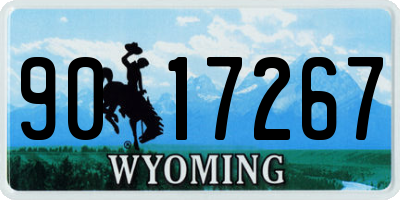 WY license plate 9017267