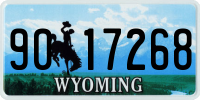 WY license plate 9017268