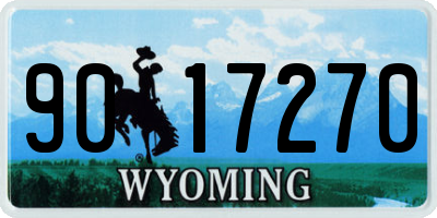 WY license plate 9017270