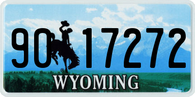 WY license plate 9017272
