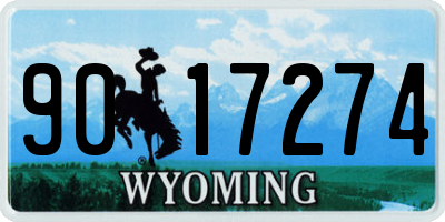 WY license plate 9017274