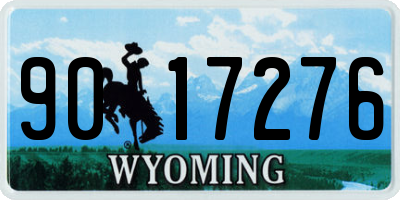 WY license plate 9017276