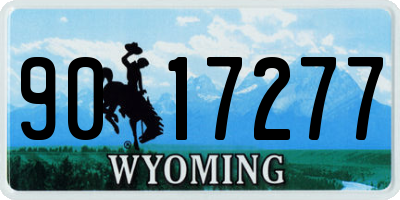 WY license plate 9017277