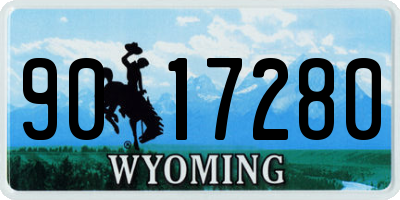 WY license plate 9017280
