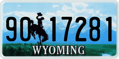 WY license plate 9017281