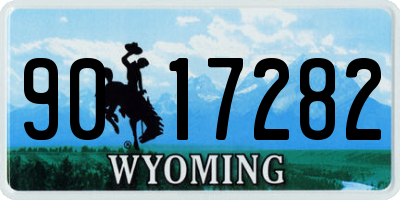 WY license plate 9017282