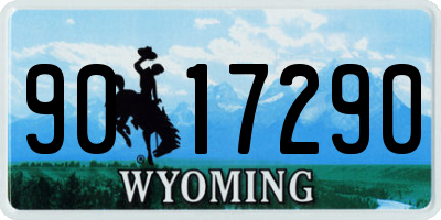 WY license plate 9017290