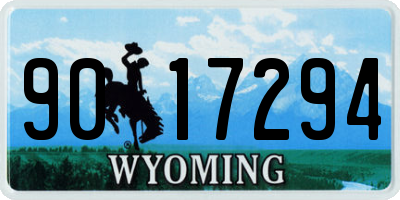 WY license plate 9017294