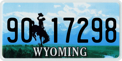 WY license plate 9017298