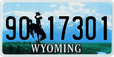 WY license plate 9017301