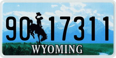 WY license plate 9017311