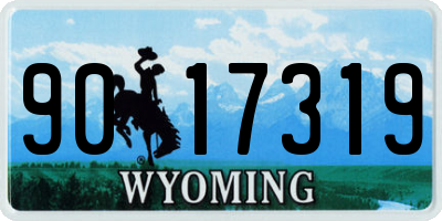 WY license plate 9017319