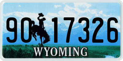 WY license plate 9017326