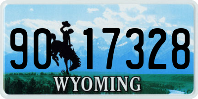 WY license plate 9017328