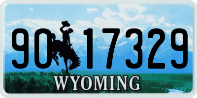 WY license plate 9017329