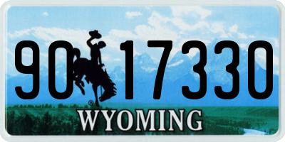 WY license plate 9017330