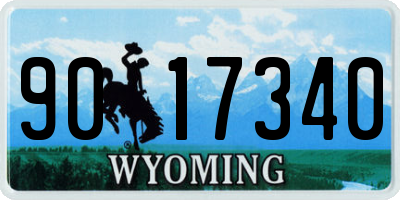 WY license plate 9017340
