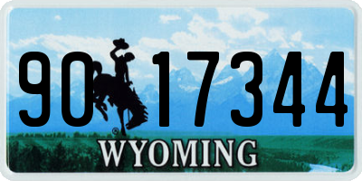 WY license plate 9017344